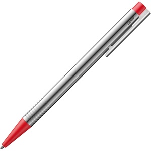 Lamy logo matt black – Ballpoint Pen in an elegant & robust stainless steel case – line width M – including large capacity refill M 16 in black(matt red)